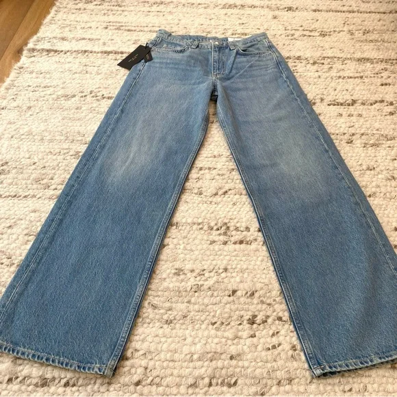 rag & bone The Shea High-Rise Straight Rigid Relexed Jeans in Ithaca, Sz. 26 NWT - Picture 6 of 16